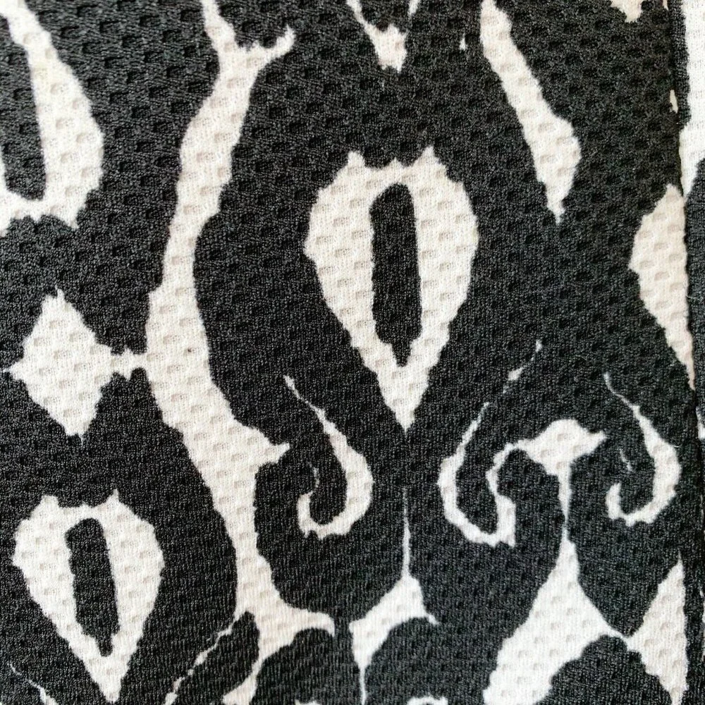 Kasper Suit Jacket Blazer Black & White Print‎ Open Front Women's Size 8